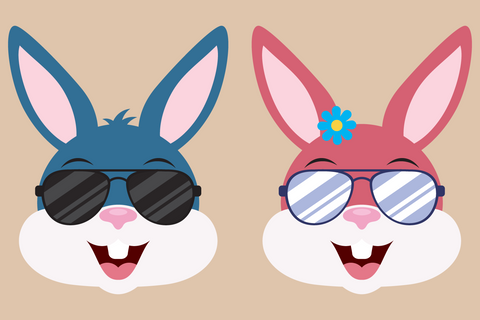 Bunny Rabbit Bundle With Easter Eggs | Easter SVG SVG Captain Creative 