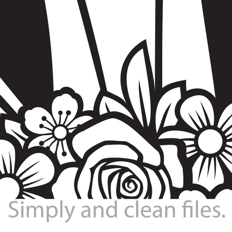 Bunny (rabbit) ears with flowers SVG TribaliumArtSF 