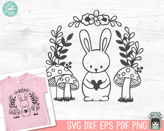 Bunny Rabbit Mushroom SVG Cut File SVG Wild Pilot 