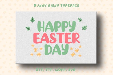 Bunny Rainy - Funny Display Font Font Masyafi Studio 
