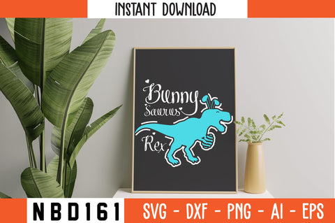 BUNNY SAURUS REX T-Shirt Design SVG Nbd161 