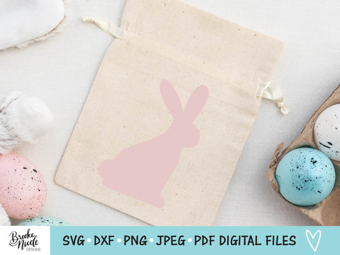 Bunny Silhouette SVG Cut File | Easter gift bag SVG | png | jpeg | dxf | Cricut SVG | Silhouette | bunny svg | gift bag svg SVG Brooke Nicole Designs 