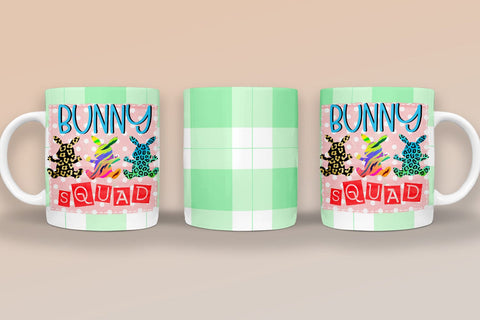 Bunny Squad Easter Mug Sublimation I Easter Mug Wrap PNG Sublimation Happy Printables Club 