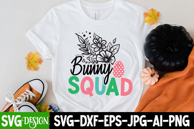 Bunny Squad SVG Cut File, Easter Day SVG Cut File, Easter Day Sublimation PNG SVG BlackCatsMedia 