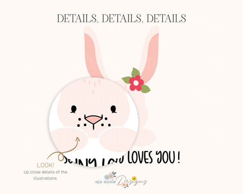 Bunny Sublimation File Sublimation Aja Nicole Designs 