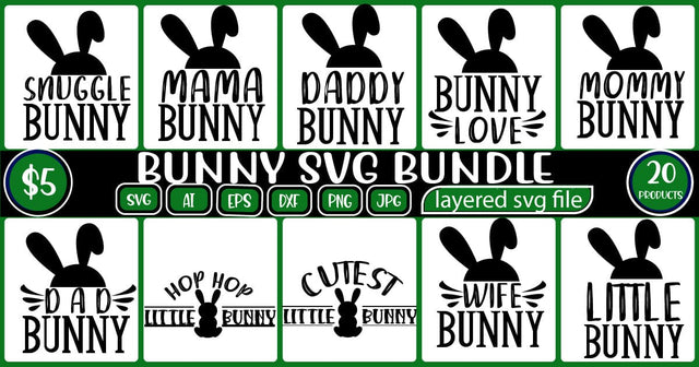 bunny svg bundle SVG BB Type Studios 