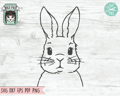 Bunny SVG, Easter Bunny SVG, Happy Easter svg, Spring svg, Rabbit SVG Cut file, Easter Bunny svg, Animal Face svg, Spring png, Easter Shirt SVG Wild Pilot 