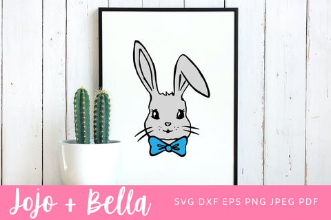 Bunny svg, Easter bunny svg, Rabbit easter svg, Boy bunny and Girl Bunny Svg, eps, png, dxf pdf, Svg for Cricut, silhouette, sublimation SVG Jojo&Bella 