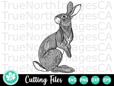 Bunny SVG | Rabbit SVG | Zentangle SVG SVG TrueNorthImagesCA 