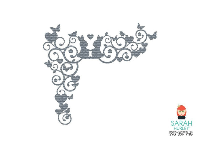 Bunny Swirl Corner SVG Sarah Hurley 