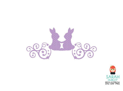 Bunny Swirl Flourish SVG Sarah Hurley 