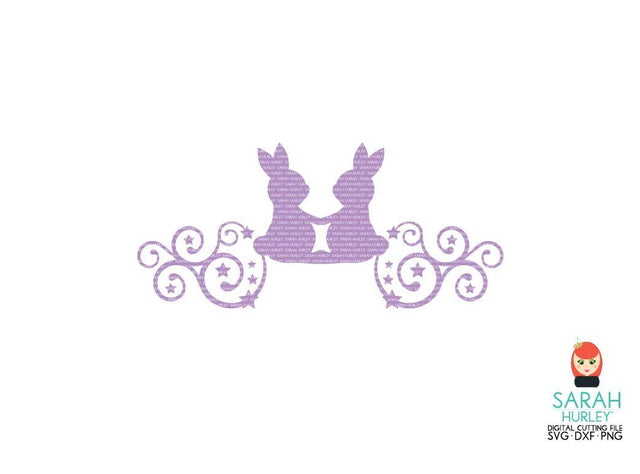 Bunny Swirl Flourish SVG Sarah Hurley 
