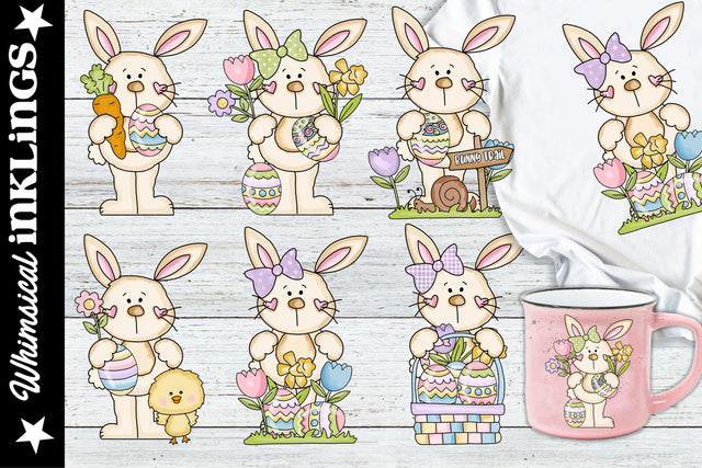 Bunny Trail-Easter Sublimation Clipart Sublimation Whimsical Inklings 