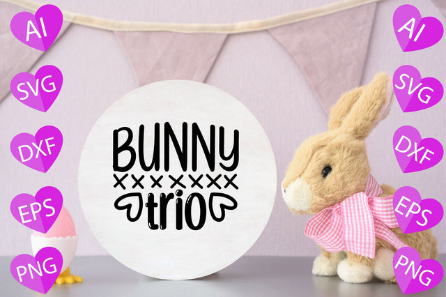Bunny Trio SVG CraftlabSvg29 