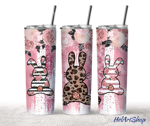 Bunny Tumbler PNG Sublimation, Easter Skinny Tumbler Png Sublimation _HelArtShop_ 