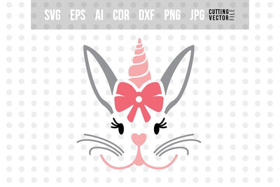 Bunny Unicorn Face - SVG SVG VectorSVGdesign 