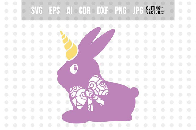 Bunny Unicorn SVG - File for Silhouette & Cricut SVG VectorSVGdesign 