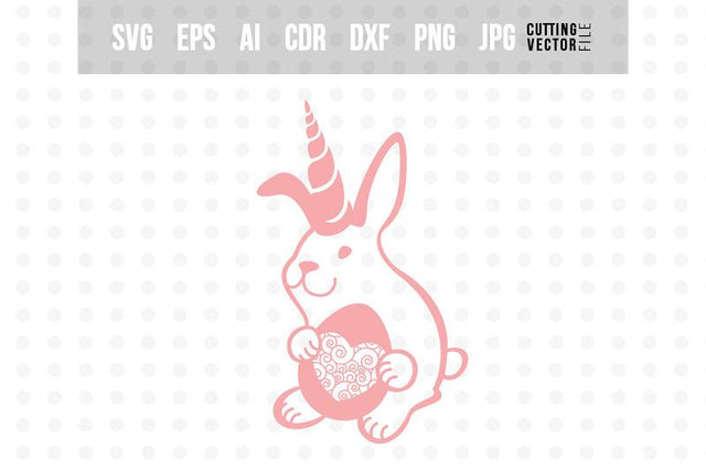 Bunny Unicorn - With Easter Egg SVG VectorSVGdesign 