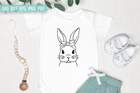 Bunny With Bandana | Easter Bunny SVG | Hand Drawn SVG Irina Ostapenko 