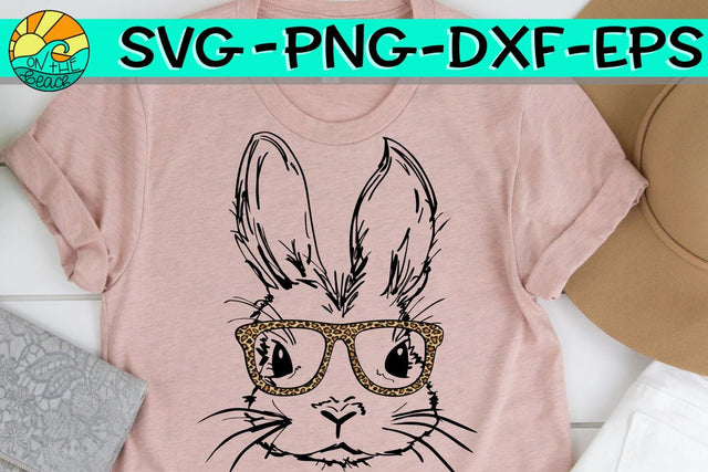 Bunny With Glasses - EASTER - SVG - DXF - EPS - PNG SVG On the Beach Boutique 