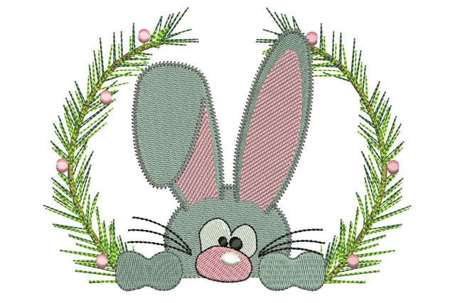 Bunny Wreath Embroidery Design, Rabbit Embroidery Design, Easter Embroidery Design, Instant Download Embroidery/Applique DESIGNS NextEmbroidery 