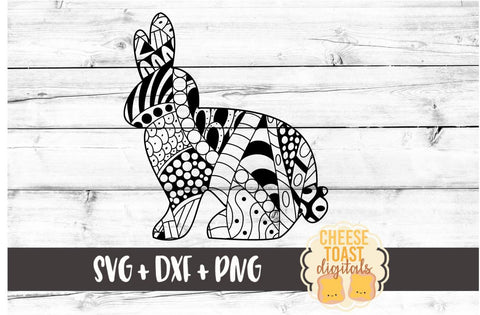 Bunny - Zen Doodle Art - Animal SVG PNG DXF Files SVG Cheese Toast Digitals 