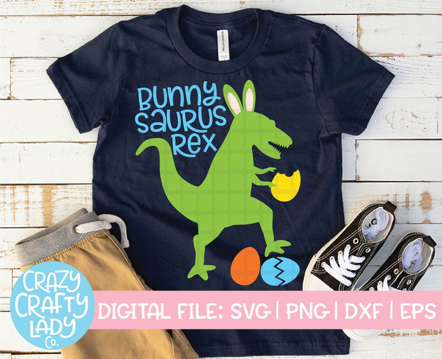 Bunnysaurus Rex | Easter SVG Cut File SVG Crazy Crafty Lady Co. 