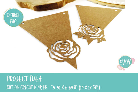 Bunting Banner SVG | Birthday Banner svg for Girl | Floral Banner SVG SVG OyoyStudioDigitals 