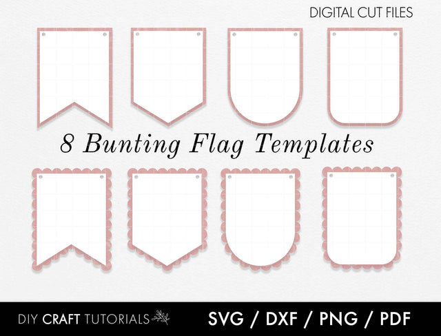 Bunting Banner SVG Bundle SVG DIY Craft Tutorials 