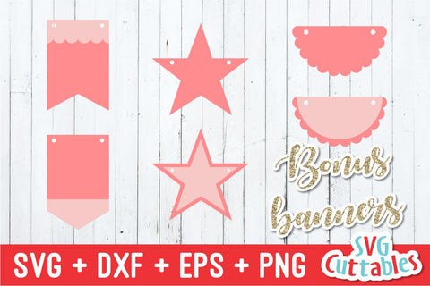Bunting Banners Bundle Svg Cuttables 