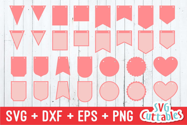 Bunting Banners Bundle Svg Cuttables 