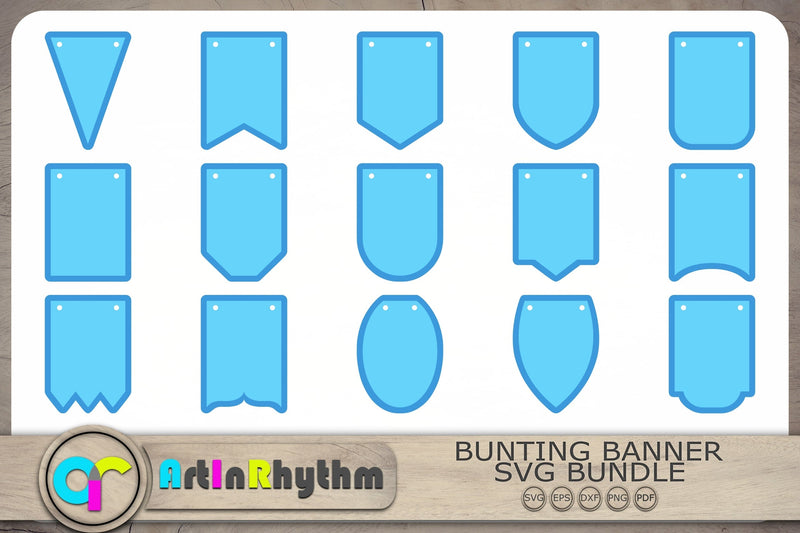 Bunting Banners Svg, Bunting Banner Cut Files, Banners Svg SVG Artinrhythm shop 