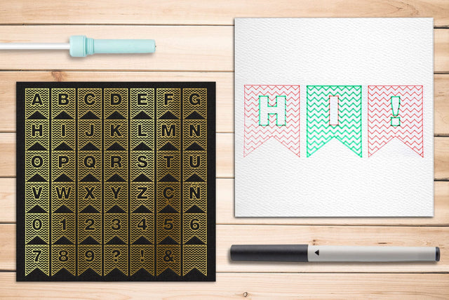 Bunting Flags with Letters and Numbers SKETCH Single Line Drawing SVG Sketch DESIGN Designed by Geeks 