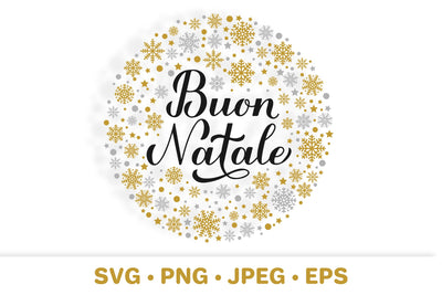 Buon Natale SVG. Merry Christmas in Italian. SVG LaBelezoka 