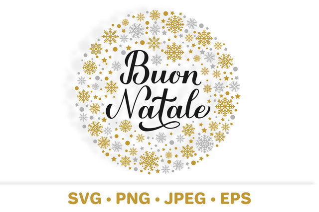 Buon Natale SVG. Merry Christmas in Italian. SVG LaBelezoka 