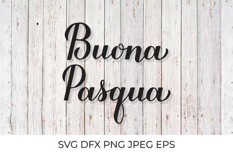 Buona pasqua. Happy Easter calligraphy hand lettering in Italian SVG LaBelezoka 