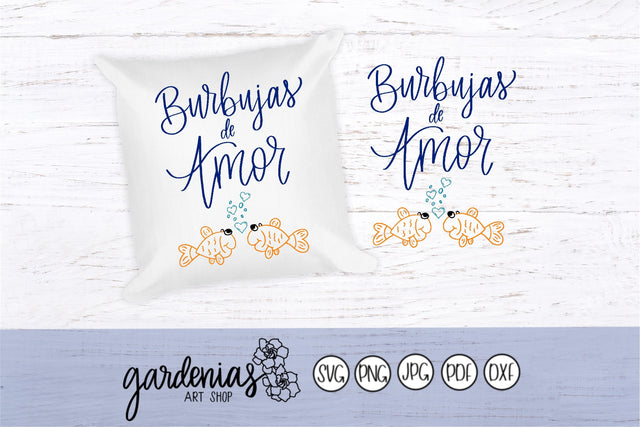 Burbujas de Amor Spanish SVG Gardenias Art Shop 