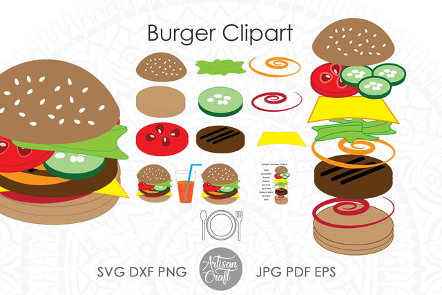 Burger clipart Sketch DESIGN Artisan Craft SVG 