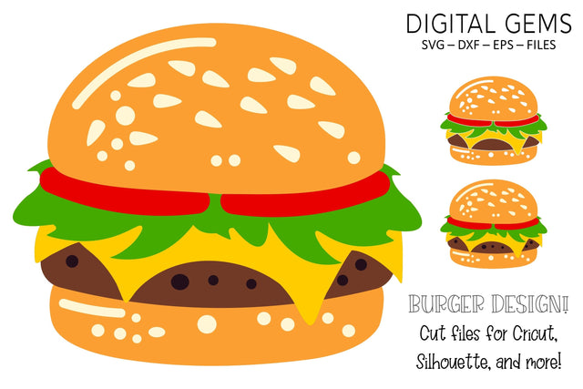 Burger design SVG Digital Gems 
