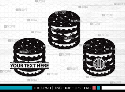 Burger Monogram SVG Cut File | Hamburger Svg | Fast Food Svg | Bbq Food Svg | Cheeseburger Svg | Burger Clipart SVG ETC Craft 