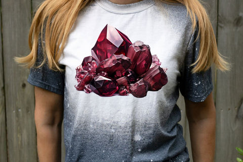 Burgundy Crystals and Gems Clipart Sublimation Regulrcrative 