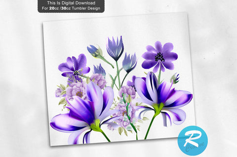 Burgundy Floral flower 20 oz / 30 oz Tumbler PNG Sublimation Regulrcrative 