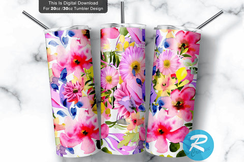 Burgundy Red Floral 20 oz / 30 oz Tumbler PNG Sublimation Regulrcrative 