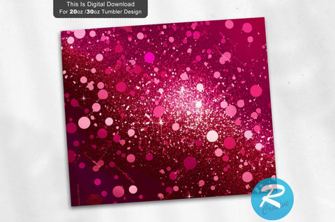Burgundy Red Pink Faux Glitter 20 oz / 30 oz Tumbler PNG Sublimation Regulrcrative 