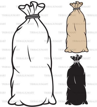 Burlap sack bag SVG TribaliumArtSF 