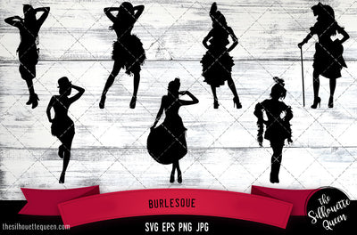 Burlesque Silhouette Vector SVG SVG Loveleen Kaur 