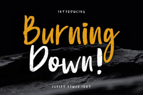 Burning Down Brush Font Creatype Studio 