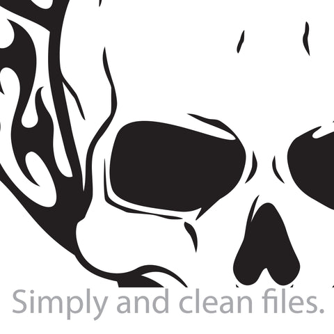 Burning Skull SVG TribaliumArtSF 