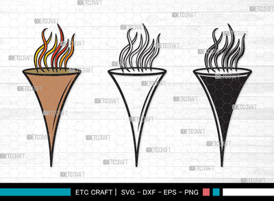 Burning Torch Clipart SVG | Burning Torch SVG | Torch Svg | Burning Svg | Burning Torch Clipart SVG ETC Craft 