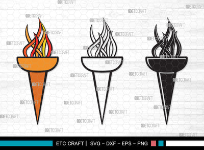 Burning Torch Clipart SVG | Burning Torch SVG | Torch Svg | Burning Svg | Burning Torch Clipart SVG ETC Craft 